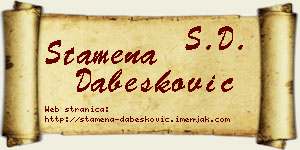 Stamena Dabesković vizit kartica